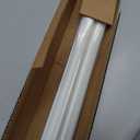 Ivilon Decorative Window Curtain Rod - Carved Square Finials, 1 1/8 in Rod, 72 to 144 in. White/Ivory