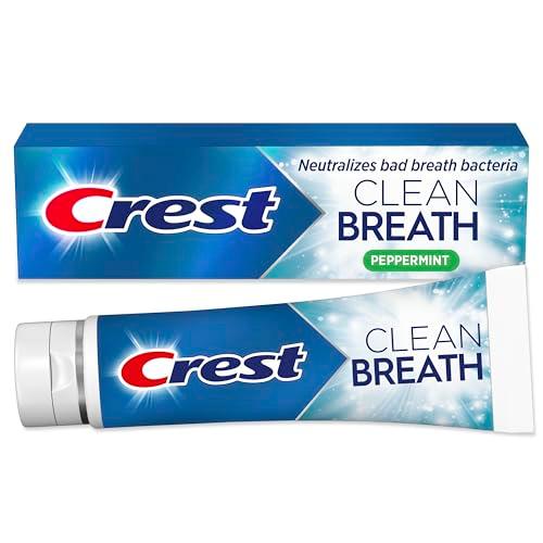 Crest Toothpaste Clean Breath Peppermint 4.6oz – Neutralizes Bad Breath, Antibacterial Protection, Fights Cavities, Freshens Breath, Gently Whitens