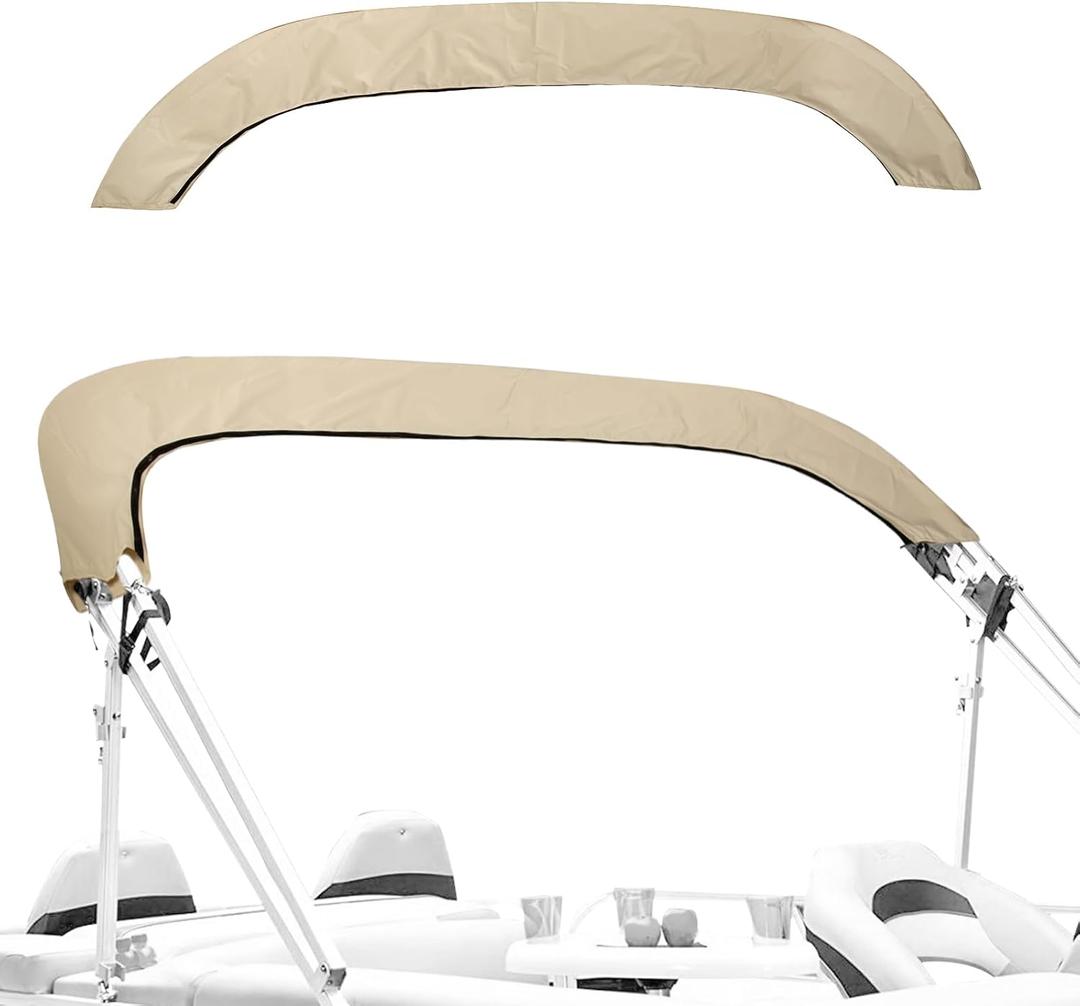 Bimini Top Storage Boot,Bimini Top Cover Replacement Boot, Waterproof UV Protection Fits Round and Square Tube for Bimini Tops for Boats (97"-103" W, Beige)