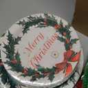 350 Pcs Merry Christmas Paper Plates and Napkins Set for 50 Guests Disposable Dinner Tableware Dinnerware Party Supplies Includes 100 Paper Plates 50 Cups Napkins Set Knives Forks Spoons (Green)