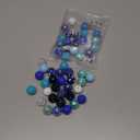 DanLingJewelry 50Pcs Random Blue Series 20mm Acrylic Round Beads Chunky Bubblegum Beads Large Ball Beads for Jewelry Bracelets Making