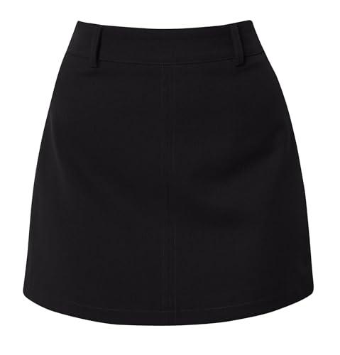 GOBLES Women's Casual Comfortable Versatile High Waist Stylish Office Mini Pencil Skirt Black, M