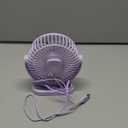 Gaiatop USB Desk Fan, 5.5 Inch Small Quiet Powerful 3 Speeds 90 Rotate, Personal Mini Portable Desktop Table Fans, Cooling for Home Office Car Travel Indoor Outdoor, Purple