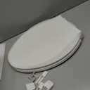 KOHLER 4636-RL-0 Cachet ReadyLatch Elongated Toilet Seat Slow Close, Soft Close Toilet Seat Quiet Lid, Contoured Grip-Tight Bumpers Installation Hardware, Apartment Essentials, White