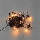 Brightown Outdoor String Lights, 50FT 25 G40 Bulbs Shatterproof Patio Lights, IP65 Waterproof Dimmable Hanging Connectable Globe LED Outdoor Lights for Backyard, Bistro, Porch, Deck, Balcony (Black)