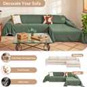 MYSKY HOME Couch Cover for Sectional Sofa, 2 Pieces Couch Covers for L Shaped Couch, Washable Furniture Protector for Pets, Kids, Sofa Slipcover for 2-3 Cushion Couch (71"x102"+71"x118", Moss Green)