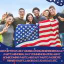 4th of July American Flag Shutter Glasses, USA Patriotic Sunglasses Eyewear Independence Day Party Prop Decorations (White)