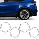 20 inch Wheel Rim Protector Compatible with TES-la Model Y 2025 2026 (Refreshed Juniper Only), [Silver] Car Tire Trim Rings Rim, ABS Hubcaps Wheel Cover, 4 PCS