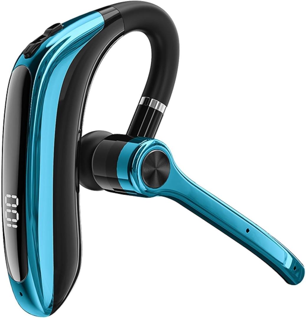 Trucker Bluetooth Headset Wireless Bluetooth Earpiece with Microphone ENC Long Battery Life Waterproof Earpiece Hands Free Headset Cell Phone Ear Pieces for Office Business Driving Work HD Phone Calls