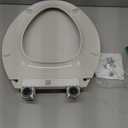 KOHLER 4636-RL-NY Cachet ReadyLatch Elongated Toilet Seat Slow Close, Soft Close Toilet Seat Quiet Lid, Contoured Grip-Tight Bumpers Installation Hardware, Apartment Essentials, Dune