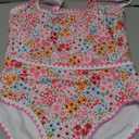 ZAFUL Tankini Swimsuit Tummy Control Bathing Suits Two Piece Swim Top with High Waisted Bottom Size L Pink Floral