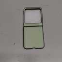 Cresee Case for Motorola Razr 2024/2025 - PU Vegan Leather Back & Hard Polycarbonate Bumper Phone Case for Moto Razr 2024/2025 - Green