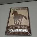 2 x LANOLU Vintage Tin Sign - Horse Barn Decor, Outdoor Horse Decor, 12x8"