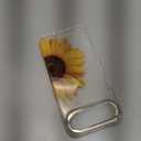 BAISRKE for iPhone 17 Air Case 6.6 inch, Clear Hard Back Cover with Yellow Sunflower Design - Slim Protective Shockproof Shell for Women