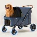 Large Dog Stroller for Large Dogs Up to 170 lbs, for Multiple Pets | 37"x23.6" Extra Large Pet Stroller, All Terrain Dog Wagon Stroller with Shock Absorbing Wheels, Low Entry, One-Click Fold