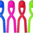 JEEFUD Snowball Maker Snow Ball Toys Games with Handle for Kids Outdoor Winter Snowball Fight Maker Tool Clip- Winter Snow Toys for Toddlers Kids Ages 4-7,4 Pack(Blue,Magenta, Red, Green)