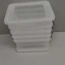 Citylife Small Storage Bins with Lids 3.2 QT Plastic Storage Containers for Organizing Stackable Clear Storage Boxes,Clear White(6 Packs)