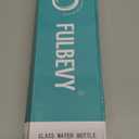 FULBEVY 32 oz Glass Water Bottles  1 Liter Motivational Tumbler Water Bottle Time Marker  Borosilicate Glass Water Bottle With Silicone Sleeve and 2 Lids, Handle Spout & Bamboo Straw Lid