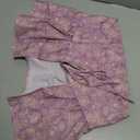 Women's Tie Back Cropped Tube Top Cute Floral Strapless Babydoll Peplum Tops Trendy Summer Casual Flowy Bandeau Outfit Purple, Medium