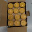 Natural Beeswax Tea Candles in Metal Aluminum Cup - Organic Mini Beeswax Candle Natural Scent Smokeless 4-5 Hours Long Burning - Yellow, Pack of 36