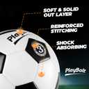 PlayBolt Soccer Ball Size 3 with Pump - Black & White Training Practice & Match Ball for Kids (Pack of 4)