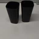 CZWL&HG 1.2L Black Plastic Mini Trash Can,Cup Body Design,Easy to Clean,2 Packs