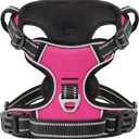 HEELE Dog Harness, No Pull Adjustable Padded Reflective Harness for  Medium Dogs with Handle for Walking Training, Rose, M