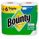 Bounty Select-A-Size Paper Towels, White, 2 Triple Rolls = 6 Regular Rolls Pack of 4