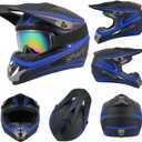 Youth Kids Dirt Bike Helmet Motocross ATV Dirtbike BMX MX Go-Kart 4-Wheeler Quad Offroad Motorcycle Helmet Goggles Gloves Mask DOT Certified S