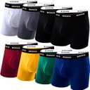 Men's Boxer Briefs, Soft and Breathable Upgrade cotton men‘s underwear with Fly, Super elasticity mens underwear (XL)