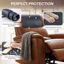 Recliner Headrest Protector,Non Slip Waterproof Headrest Cover,Leather Recliner Headrest Cover for Sofa,Furniture,Living Room,Office Chair (Dark Blue)