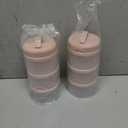 Termichy Stackable Formula Dispenser Portable Milk Powder Container, 2 Pack, Light Pink