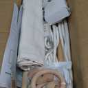 Talecogear Baby Swing  Outdoor & Indoor, Cozy Toddler Swing for Backyard, Hanging Swing Seat Chair, Cotton Canvas & Beech Wood Frame, Safety Harness, Mounting Hardware Included (White)