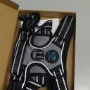 PHOEPET No Pull Dog Harness Medium Reflective Front Clip Vest with Handle, Adjustable 2 Metal Rings 2 Buckles(M, Grey)