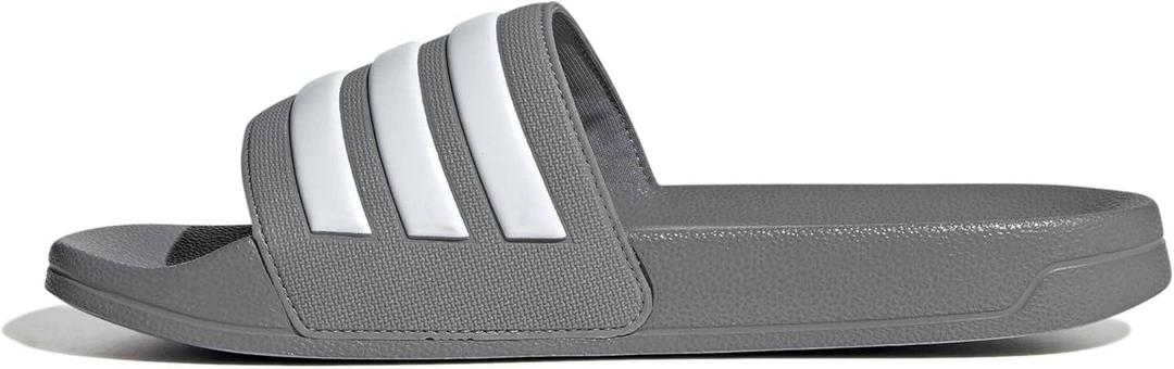 adidas unisex-adult Adilette Shower (12 Women/11 Men, Grey/White/Grey)