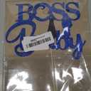 Boss Boy Cake Topper,Blue Glitter Boy 1st Birthday,Baby Shower-Gender Reveal Cake Decorations