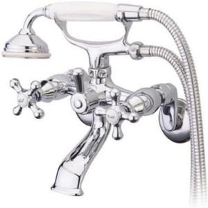 Kingston Brass KS266C Kingston Clawfoot Tub Faucet, 6-Inch Adjustable Center, Polished Chrome