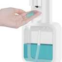 Electric Automatic Liquid Soap Dispenser 17oz/500ml, Touchless Gel Hand & Dish Soap Dispenser with 4 Adjustable Levels - for Kitchen Sink & Bathroom - White