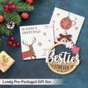 Forever Besties Ornament 2025, Holiday Friendship Gifts for Women, Soul Sisters, Girls, Wooden Friends Ornaments for Christmas Decorations, BFF Keepsake Ornament as Gifts for Her