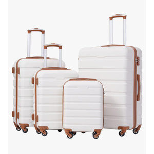 Coolife Luggage 4 Piece Set Suitcase Spinner Hardshell Lightweight TSA Lock