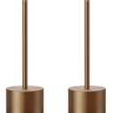 Rechargeable Cordless LED Desk Lamp - 5000mAh Battery, Waterproof, 3-Color Touch Dimming Portable Table Light for Restaurant, Outdoor, Camping.(2P Titanium)