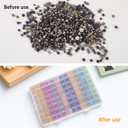 VTG Newly Upgraded Transparent Large Capacity Diamond Painting Storage Containers,96 Grid Craft Organizers and Storage, Suitable for Nail Art, Necklaces, Bead Storage Containers