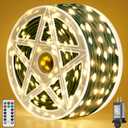 Brightever Christmas Lights for Tree - 1100 Bulbs 360FT, Plug-in Christmas Outdoor Lights with Remote, 8 Lighting Modes, 3 Timers, Dimmable, LED String Light for Indoor Xmas Decorations (Warm White)