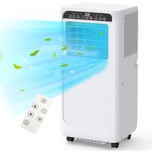 8,000 BTU Portable Air Conditioner for Room up to 350 Sq. Ft., Portable AC Unit with Remote Control, Sleep Mode, Window Kit Included