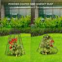 Boldworks Garden Cloches for Plants Chicken Wire Cages to Protect from Animals Outdoor Extra Large Rustproof Thicker and Finer Mesh 12" x 20" Pack of 6