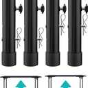Table Leg Extenders for Folding Tables Straight/Bent Leg,Heavy Duty Folding Table Leg Risers/Extensions,2 Levels/Heights Adjustable Table Risers-Ideal for Improving Your Back Pain(4-Pack)