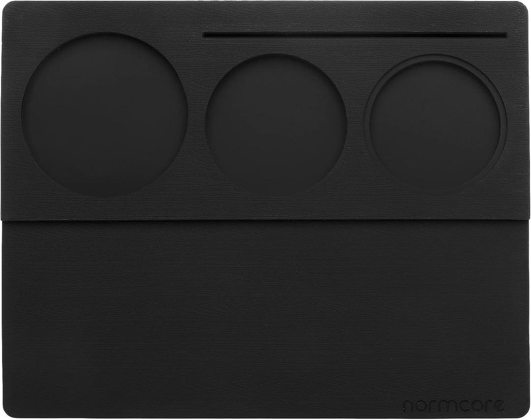 Normcore Espresso Tamping Station, Espresso Tamping Mat, Coffee Tamper Mat, Espresso Accessories Tool for Baristas, Food Grade Non-Slip Silicone, 9.5 Inch x 7.5 Inch (Black)