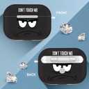 Youtec for Airpods Pro 2nd Generation Case,Don't Touch Me Cool Cover with Lanyard Big Eyes Cute Cartoon for Airpods Pro 2nd Generation Case,Soft Shockproof Cover for Women Men-Grey