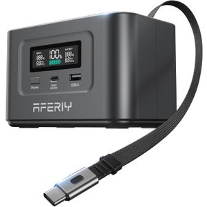 AFERIY 31000mAh Power Bank Station,100W PD3.0 Laptop Portable Charger, 145W Total Fast Charging,LiFePO4 Battery Pack 3000+ Cycles for MacBook Pro/Air/ipad/iPhone 17/16/Samsung S24/Dell/HP and More