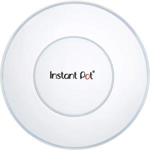 Instant Pot Silicone Lid, 9.8-In, 5-Qt & 6-Qt Pot Lid, From the Makers of Instant Pot, Reusable Silicone Lid for Bowl and Food Cover, Microwave Cover for Food, Transparent White (6 Quart)